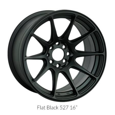 XXR Wheels - XXR Wheels Rim 527 16x8 4x100/4x114.3 ET20 73.1CB Flat Black