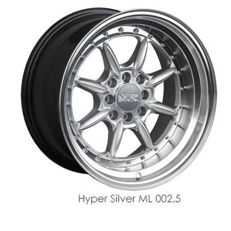 XXR Wheels - XXR Wheel Rim 002.5 16X8 4x100/4x114.3 ET20 73.1CB Hyper Silver / ML