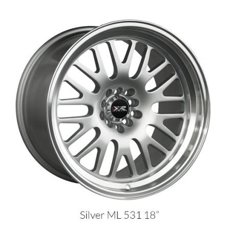 XXR Wheels - XXR Wheel Rim 531 17X8 5x100/5x114.3 ET35 73.1CB Hyper Silver / ML