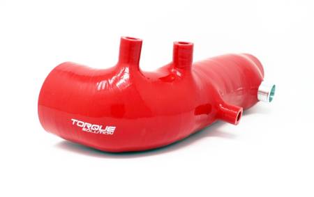 Torque Solution - Torque Solution Turbo Inlet Hose Black: 02-07 Subaru WRX/04-18 STI/05-09 Legacy GT/04-13 FTX - Red