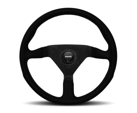 Momo - Momo Montecarlo Alcantara Steering Wheel 350 mm - Black/Black Stitch/Black Spokes