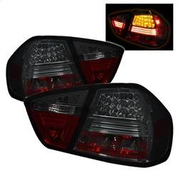 Spyder Auto - Spyder BMW E90 3-Series 06-08 4Dr LED Tail Lights Smoke ALT-YD-BE9006-LED-SM