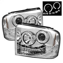 Spyder Auto - Spyder Ford F250/350/450 Super Duty 05-07 Projector Headlights LED Halo- LED Chrm PRO-YD-FS05-HL-C