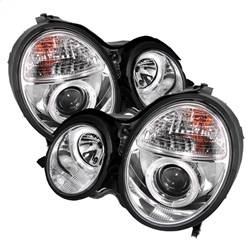 Spyder Auto - Spyder Mercedes Benz E-Class 00-02 Projector Headlights LED Halo Chrm PRO-YD-MBW21099-HL-C