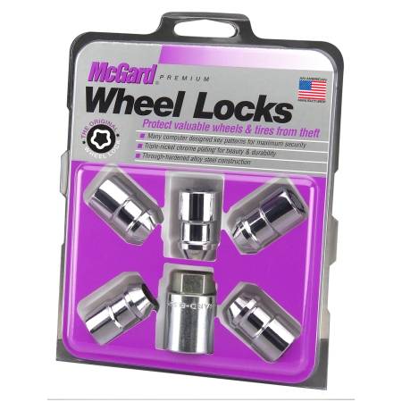 McGard - McGard Wheel Lock Nut Set - 5pk. (Cone Seat) M12X1.5 / 3/4 Hex / 1.46in. Length - Chrome