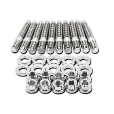 BLOX Racing - BLOX Racing SUS303 Stainless Steel Manifold Stud Kit M8 x 1.25mm 65mm in Length - 10-piece