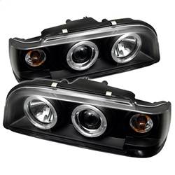 Spyder Auto - Spyder Volvo 850 93-97 Projector Headlights LED Halo Black High H1 Low H1 PRO-YD-VO85092-HL-BK