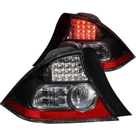 ANZO Headlights, Tail Lights and More  - ANZO 2004-2005 Honda Civic LED Taillights Black