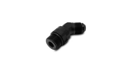 Vibrant Performance -10AN Male to Male -8AN Straight Cut 45 Degree Adapter Fitting - Anodized Black