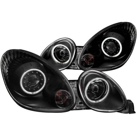 ANZO Headlights, Tail Lights and More  - ANZO 1998-2005 Lexus Gs300 Projector Headlights w/ Halo Black