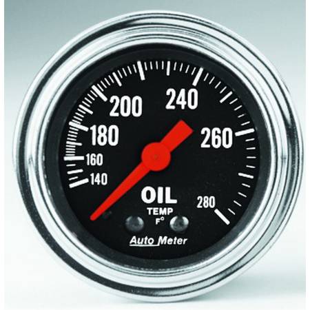 AutoMeter - AutoMeter Traditional Chrome 2-1/16in 140-280 Deg F Mechanical Oil Temp Gauge