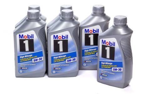 Mobil 1 - Mobil 1 Motor Oil - High Mileage - 5W30 - Synthetic - 1 qt - Set of 6