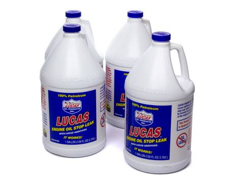 Lucas Oil - Lucas Motor Oil Additive - Stop Leak - 1 gal - Set of 4