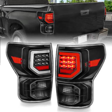 ANZO Headlights, Tail Lights and More  - Anzo 07-11 Toyota Tundra Full LED Tailights Black Housing Clear Lens G2 (w/C Light Bars)