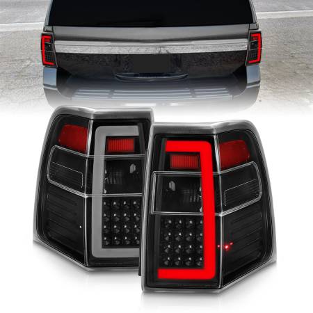 ANZO Headlights, Tail Lights and More  - ANZO 07-17 Ford Expedition LED Taillights w/ Light Bar Black Housing Clear Lens