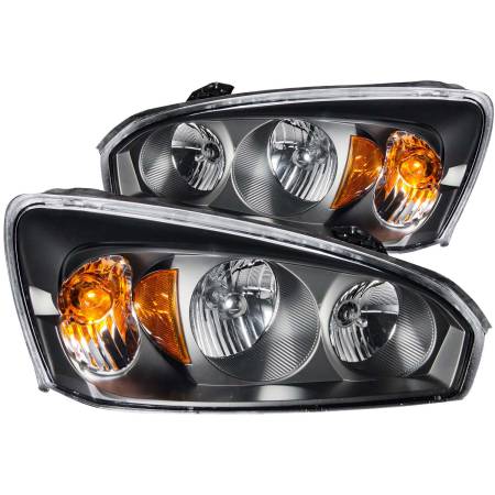 ANZO Headlights, Tail Lights and More  - ANZO 2004-2007 Chevrolet Malibu Crystal Headlights Black