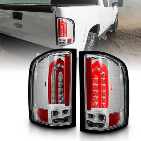 ANZO Headlights, Tail Lights and More  - ANZO 2007-2013 Chevrolet Silverado 1500 LED Taillights Chrome