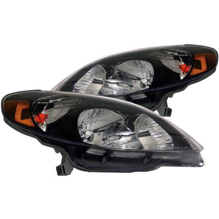 ANZO Headlights, Tail Lights and More  - ANZO 2003-2008 Toyota Matrix Crystal Headlights Black