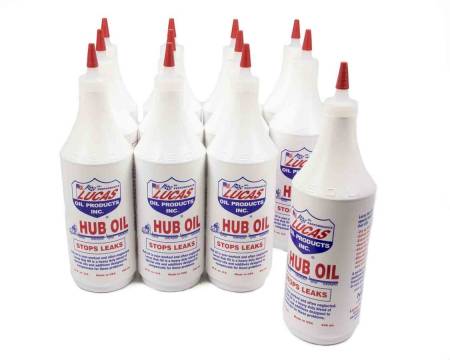 Lucas Oil - Lucas Hub Oil - Stop-Leak - Steering Axles / Trailer Hubs - 1 qt - Set of 12