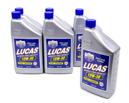 Lucas Oil - Lucas Motor Oil - High Performance - 10W30 - Conventional - 1 qt - Set of 6