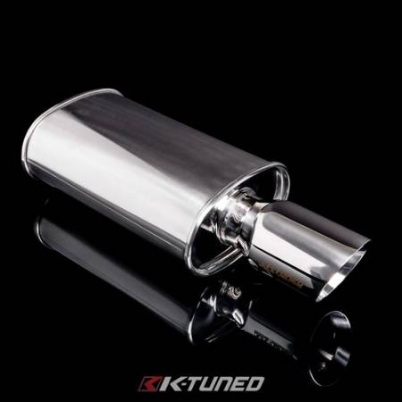 K-Tuned Universal Muffler - Brushed Finish - Long (22') - 2.5' Inlet