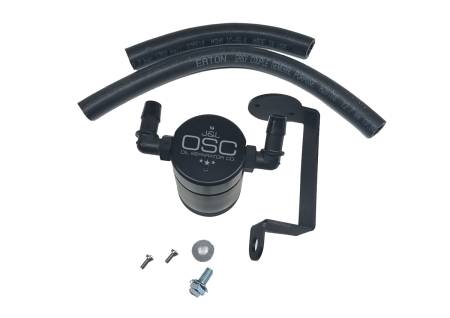 J&L Oil Separator Co - J&L 05-22 Dodge Charger 5.7L Hemi Passenger Side Oil Separator 3.0 - Black Anodized