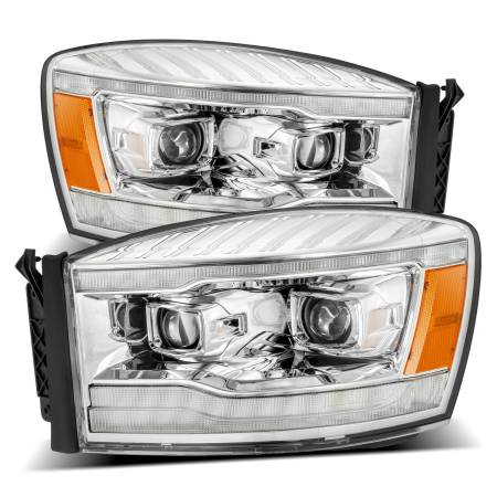 AlphaRex - AlphaRex 06-08 Dodge Ram 1500HD PRO-Series Projector Headlights Plank Style Chrome w/Seq Signal/DRL