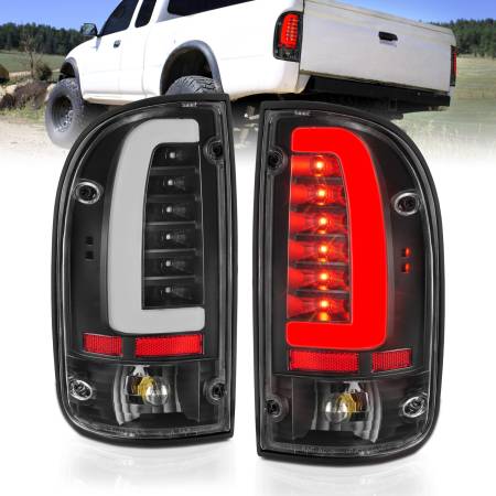 ANZO Headlights, Tail Lights and More  - ANZO 95-00 Toyota Tacoma LED Taillights Black Housing Clear Lens (Pair)