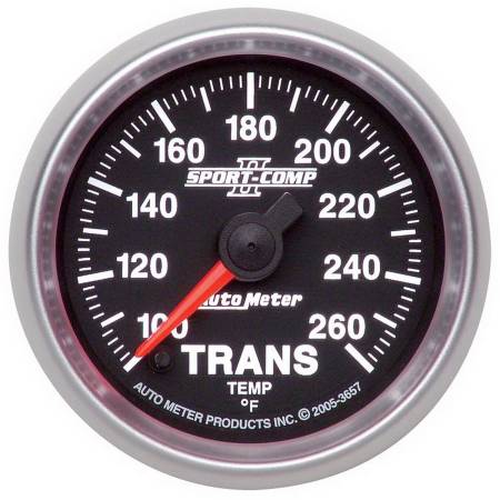 AutoMeter - AutoMeter Sport-Comp II 52.4mm 100-260 Deg. F Transmission Temprature Gauge