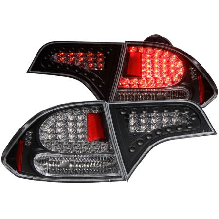 ANZO Headlights, Tail Lights and More  - ANZO 2006-2011 Honda Civic LED Taillights Black