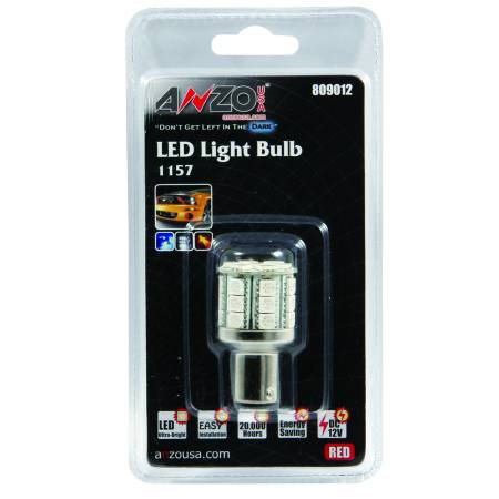 ANZO Headlights, Tail Lights and More  - ANZO LED Bulbs Universal LED 1157 Red - 28 LEDs 1 3/4in Tall