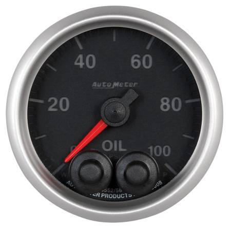 AutoMeter - AutoMeter Elite 52mm Oil Pressure Peak and Warn Gauge w/ Electonic Control