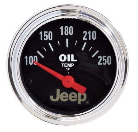 AutoMeter - AutoMeter Jeep 52.4mm Short Sweep Electronic 100-250 Def F Oil Temperature Gauge