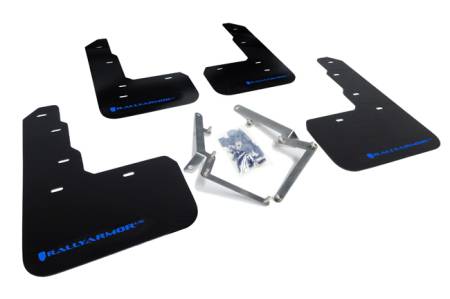 Rally Armor - Rally Armor 17-18 Honda Civic Type R (Type R Only) UR Black Mud Flap w/ Blue Logo