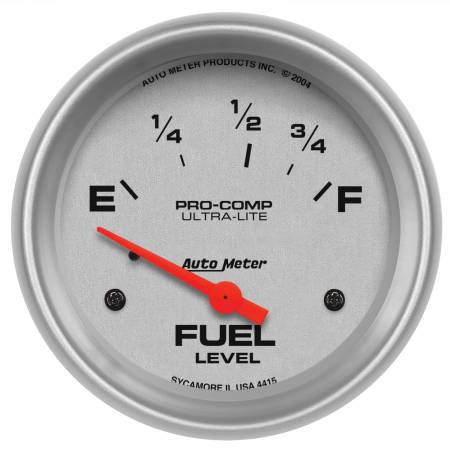 AutoMeter - AutoMeter Ultra-Lite 2-5/8in 73-10 Ohm Fuel Level Gauge