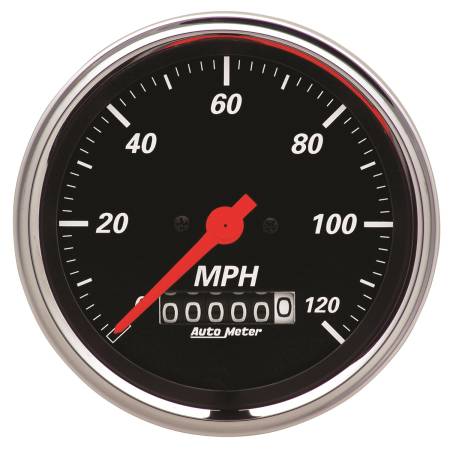 AutoMeter - AutoMeter Designer Black 3-3/8in Electrical 120MPH Speedometer w/ Wheel Odometer