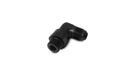 Vibrant Performance -10AN Male Flare to Male -10AN ORB Swivel 90 Degree Adapter Fitting - Anodized Black