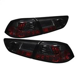 Spyder Auto - Spyder Mitsubishi Lancer/Evolution X 08-14 LED Tail Lights Smke ALT-YD-MITEVO1008-LED-SM