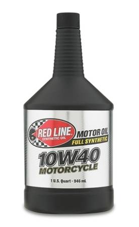 Red Line Synthetic Oil - Red Line Oil 10W40 Motorcycle Oil Synthetic 1 Quart - Case of 12