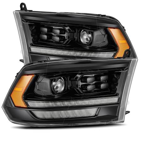 AlphaRex - AlphaRex 09-18 Dodge Ram 1500HD PRO-Series Proj Headlights Plank Style Alpha Black w/Seq Signal/DRL