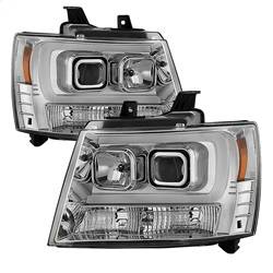 Spyder Auto - Spyder 07-14 Chevy Suburban/1500/2500/Tahoe V2 Projector Headlights Chrome PRO-YD-CSUB07V2-DRL-C