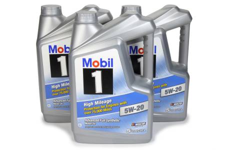 Mobil 1 - Mobil 1 Motor Oil - High Mileage - 5W20 - Synthetic - 5 qt - Set of 3