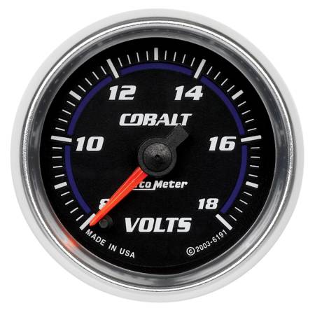 AutoMeter - AutoMeter Cobalt 52mm 8-18 Voltmeter Electronic Gauge