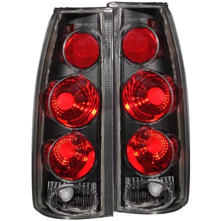 ANZO Headlights, Tail Lights and More  - ANZO 1999-2000 Cadillac Escalade Taillights Black 3D Style