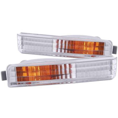 ANZO Headlights, Tail Lights and More  - ANZO 1990-1991 Honda Accord Euro Parking Lights Chrome w/ Amber Reflector