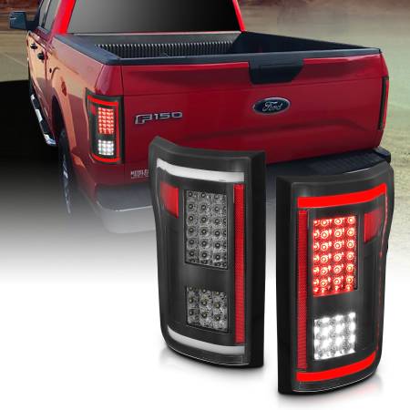 ANZO Headlights, Tail Lights and More  - ANZO 2015-2017 Ford F-150 LED Taillights Smoke