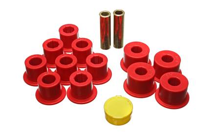 Energy Suspension - Energy Suspension 6/86-97 Nissan 720 & Hardbody Pickup 2WD Red Rear Leaf Spring Bushing Set