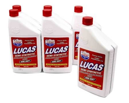 Lucas Oil - Lucas Transmission Fluid - Sure Shift - ATF - Semi-Synthetic - 1 qt - Set of 6