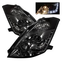 Spyder Auto - Spyder Nissan 350Z 03-05 Projector Headlights Halogen Model Only - DRL Smoke PRO-YD-N350Z02-DRL-SM