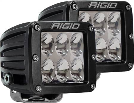 Rigid Industries - RIGID D-Series PRO LED Light, Driving Optic, Surface Mount, Black Housing, Pair